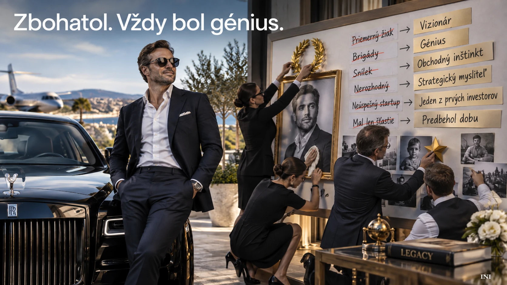 Zbohatol. Vždy bol génius.